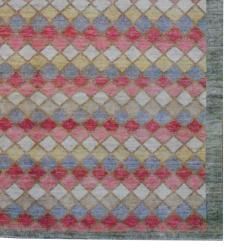 Afghan Hand knotted Vegetable Dye Salmon/ Blue Wool Rug (6'6 x 9'7) 5x8   6x9 Rugs
