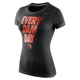 Nike College Local Cotton (Oregon State) Womens T Shirt   Black