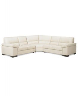 Spencer Leather Sectional Living Room Furniture Collection   Furniture