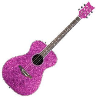 Daisy Rock Pixie Acoustic (Pink Sparkle) Musical Instruments