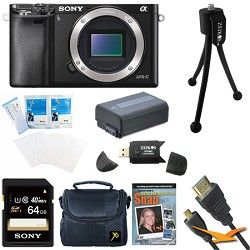 Sony Alpha a6000 24.3MP Interchangeable Lens Camera Body Only 64GB Kit