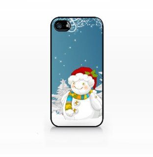 Christmas Snowman   Flat Back, iPhone 5 case, iPhone 5s case, Hard Plastic Black case   GIV IP5 197 BLACK Cell Phones & Accessories