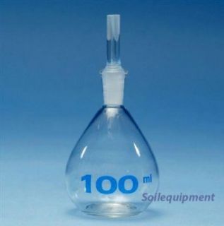 Soil Equipment Specific Gravity Bottles Flask ASTM D854 ; AASHTO T100 Pycnometer 100mL