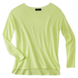 Mossimo Womens Crew Neck Pullover Sweater   Luminary Green XS