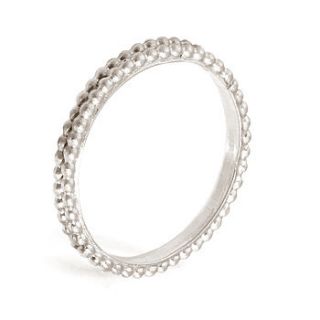 white gold patterned wedding ring by alison macleod