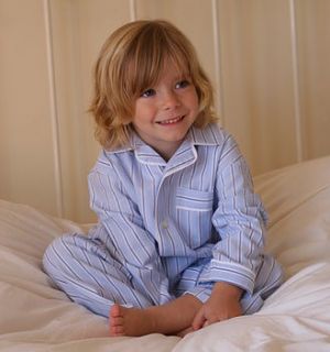 boy's brushed cotton stripe pyjamas   by surguy clothing