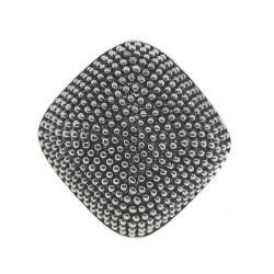 Silvertone Chunky Studded Ring Moise Fashion Rings