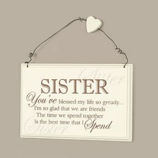 special sister message sign by dibor