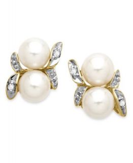 Diamond Earrings, 14k Gold Diamond Oval Drop Earrings (3/8 ct. t.w.)   Earrings   Jewelry & Watches