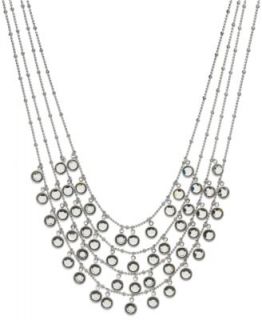 ABS by Allen Schwartz Bracelet, Silver Tone Black Pave Crystal Chain Link Bracelet   Fashion Jewelry   Jewelry & Watches