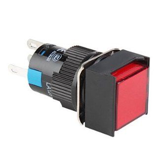 Car DIY Square Button Push Switch with Red/Green Indicator,Green Computers & Accessories
