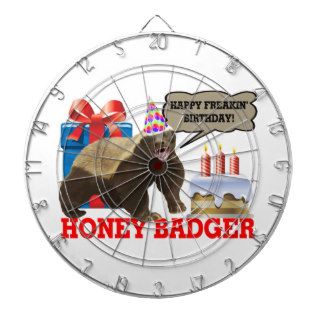 Honey Badger Happy Freakin' Birthday Dart Board