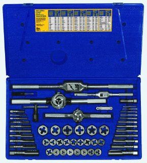 Irwin Industrial Tools 24640 Machine Screw with Fractional Tap and Hex Die Set, 53 Piece    