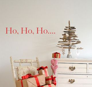 'ho, ho, ho' christmas wall stickers by leonora hammond