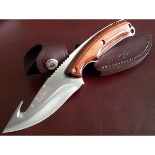 Buck 193 Alpha Hunter, Gut Hook Fixed Blade Knife  Hunting Knives  Sports & Outdoors