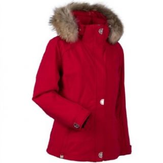 Women's Bridgette Real Fur Jacket by Nils in Garnet   Size 14 Clothing