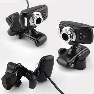 Webcam Camera With Mic for Desktop PC Laptop USB 5 Mega Pixel 3 LED black Computers & Accessories