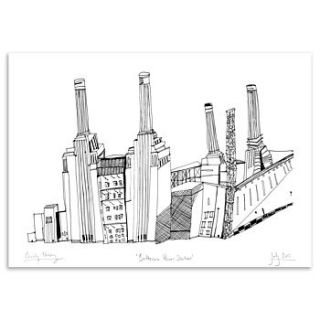 battersea power station print by cecily vessey