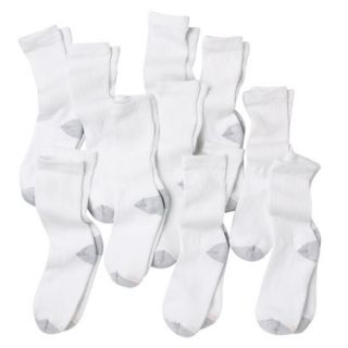 Hanes Womens Crew Cushion Socks/Extended Sizes   White One Size (8 12)