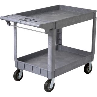  2-Shelf Plastic Service Cart, Model# SC-9502P6  Service Carts