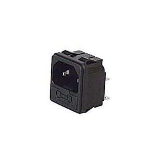 RECEPTACLE, MALE, 10A@250V, FUSED, 0.187 INCH FAST ON TERM, UL/CSA/VDE Electronic Component Interconnects