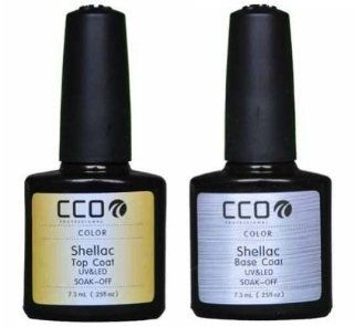 CCO Shellac Top & Base Coats   UV Gel Soak off Nail Polish  Beauty