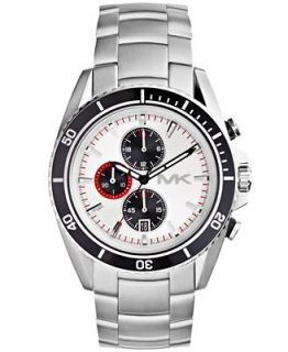 Michael Kors Mens Chronograph Lansing Stainless Steel Bracelet Watch 45mm MK8339   Watches   Jewelry & Watches