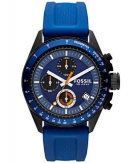Fossil Mens Chronograph Nate Orange Silicone Strap Watch 50mm JR1428   First @   Watches   Jewelry & Watches