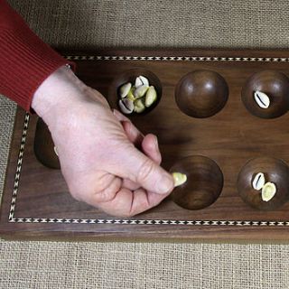 wooden mancala board game by the original game company