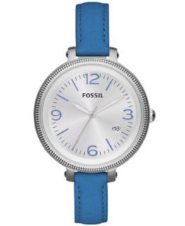 Fossil Womens Georgia Pink Leather and Stainless Steel Bangle Bracelet Watch 32mm ES3258   Watches   Jewelry & Watches