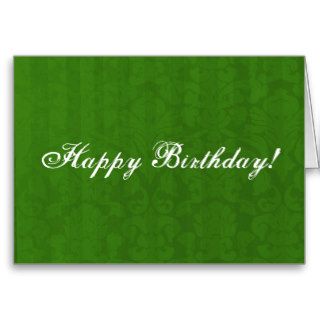 Green Vintage Background Happy Birthday Card