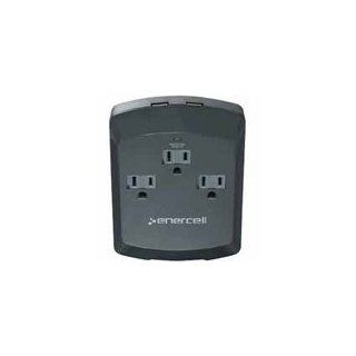 Enercell 1500 Joule Travel Surge Protector with Dual USB Ports Electronics
