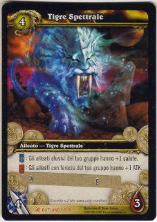 Spectral Tiger In Game Mount Unredeemed Loot Card Italian "Tigre Spettrale" World of Warcraft Collectible Card Game 