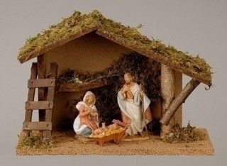 Fontanini 3.5 Christmas Nativity Set with Italian Stable"   Collectible Buildings