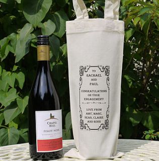 personalised bottle bag by andrea fay's