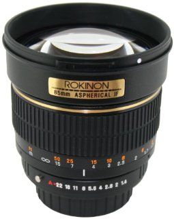 Rokinon 85M N 85mm F1.4 Aspherical Lens for Nikon (Black)  Camera Lenses  Camera & Photo