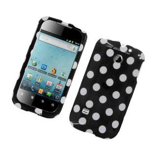 Eagle Cell PIHWM865G181 Stylish Hard Snap On Protective Case for Huawei M865/Ascend 2/Prism   Retail Packaging   Black/White   Polka Dots Cell Phones & Accessories