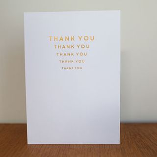 letterpress gold foil thank you cards by lucy says i do