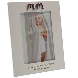 personalised mum photo frame in white by giftsonline4u