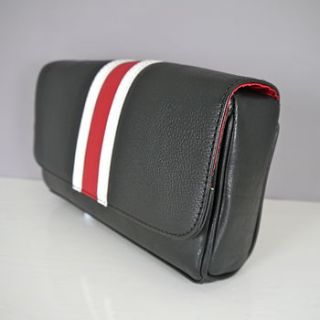 leather racing stripes travel bag by deservedly so