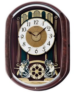 Seiko Brown Wooden Melodies in Motion Wall Clock QXM297BRH   Watches   Jewelry & Watches