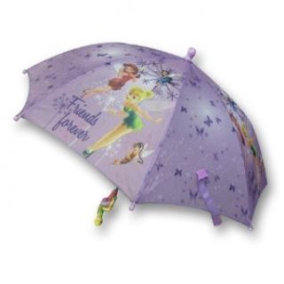 Tinkerbell Umbrella   Disneys Childrens Licensed Rain Umbrella Featuring Tinker Bell & Pixie Friends Forever Fairies with 3D Handle for Kids   Great Gift Idea Clothing