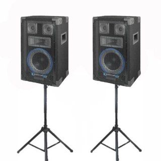 VRTX8 Speakers and Stands Technical Pro PA DJ Audio Set New VRTX8SET1 Musical Instruments
