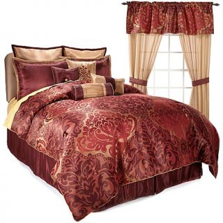 Highgate Manor 20 piece Ritz Comforter Set   Burgundy
