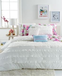 Seventeen Bedding Eva Eyelet White 3 Piece Comforter Sets   Bed in a Bag   Bed & Bath