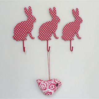 spotty rabbit hanging hook by lilac coast