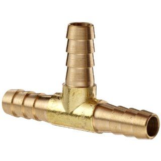 Dixon 179 0606 Brass Hose Splicer Fitting, Tee, 3/8" Hose ID Barbed