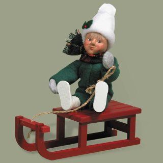 Byers Choice Toddler on a Sled   Incense Holders