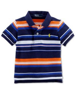Ralph Lauren Baby Shirt, Baby Boys Short Sleeve Striped Mesh Polo   Kids