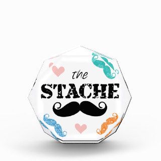 The Stache Mustache Retro Hipster Acrylic Award